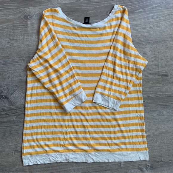 Torrid Striped 3/4 Sleeve Tee - Picture 5 of 6